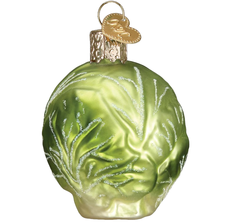 Old World Christmas Ornaments: Vegetables Glass Blown Ornaments for Christmas Tree, Brussel Sprout gift guide