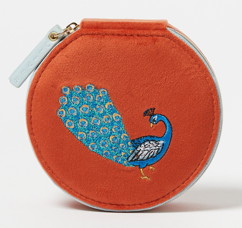 Peacock Orange Round Jewellery Box gift guide