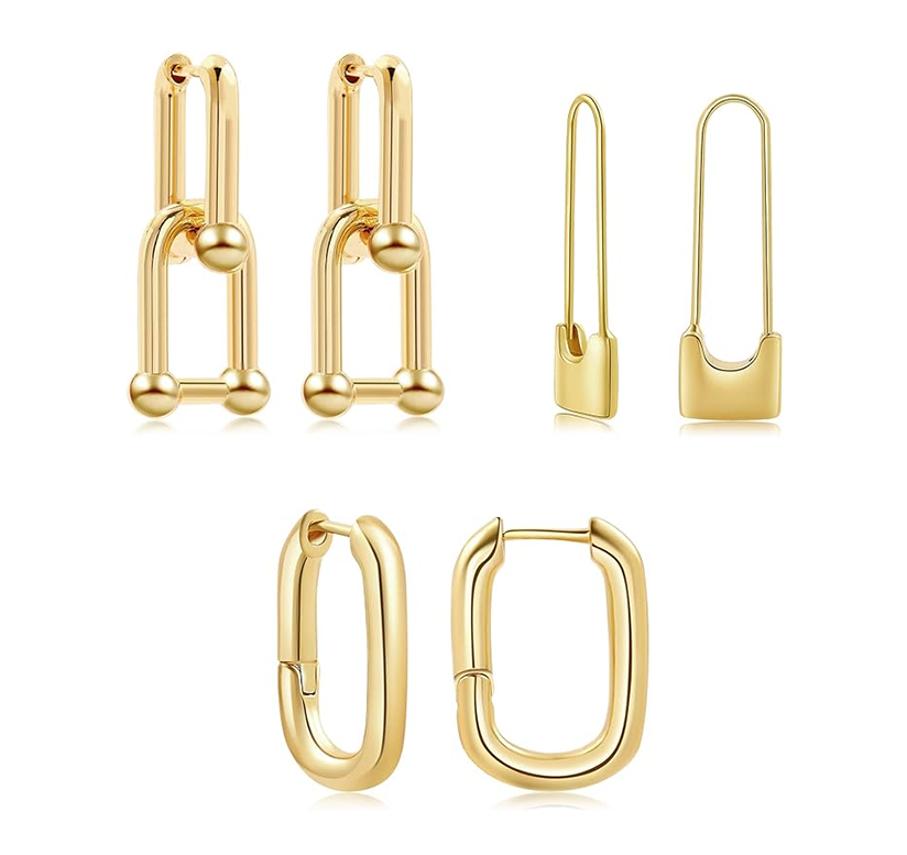 SLOONG 3 Pairs 14k Gold Plated Earring gift guide
