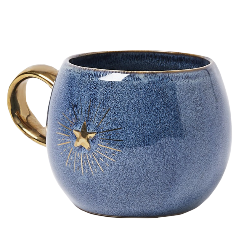 Moon & Star Blue Ceramic Mug gift guide