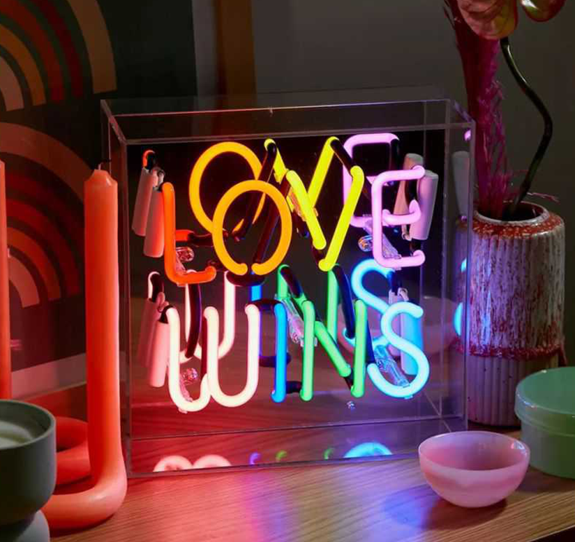 Love Wins Rainbow Neon Sign gift guide