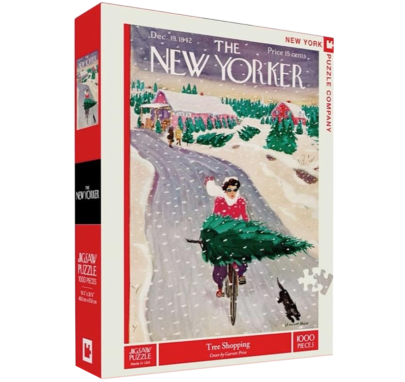 New York Puzzle Company - New Yorker Tree Shopping - 1000 Piece Jigsaw Puzzle gift guide