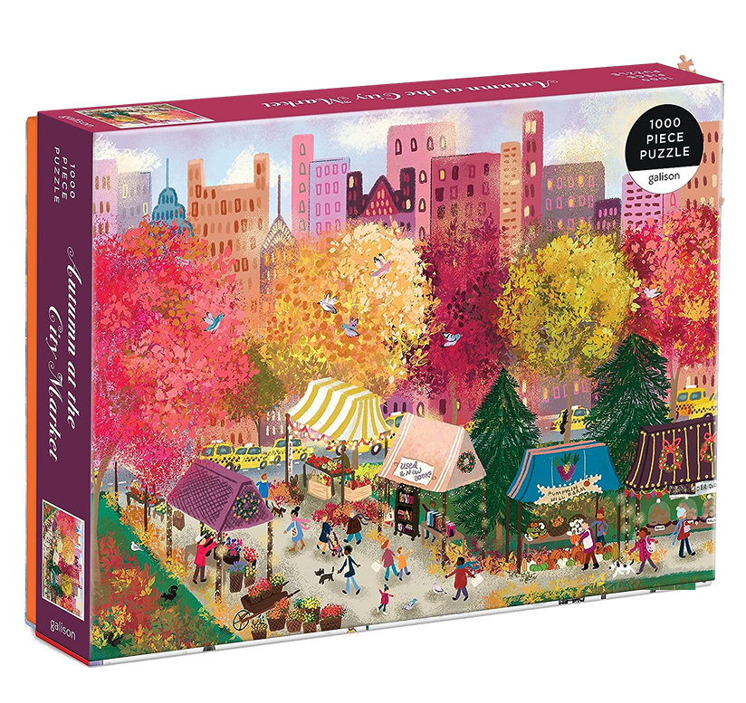 Galison Autumn at The City Market – 1000 Piece Puzzle gift guide